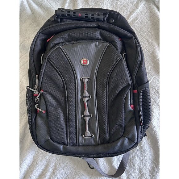 Wenger The Legacy Notebook Carrying Backpack Black / Gray 16” Laptop TSA Ready - Picture 1 of 8